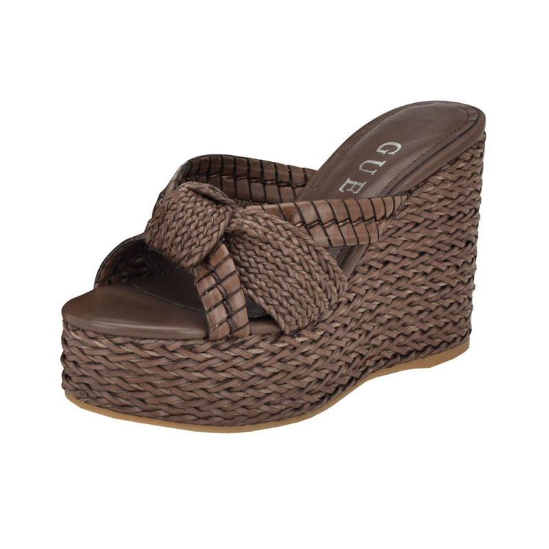 Sandalia GUESS Eveh Cuña Marrón 210 Talla 10
