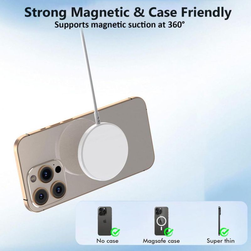 Cargador inalámbrico Rvelon pack de 2 de 3 m Mag‑Safe para iPhone