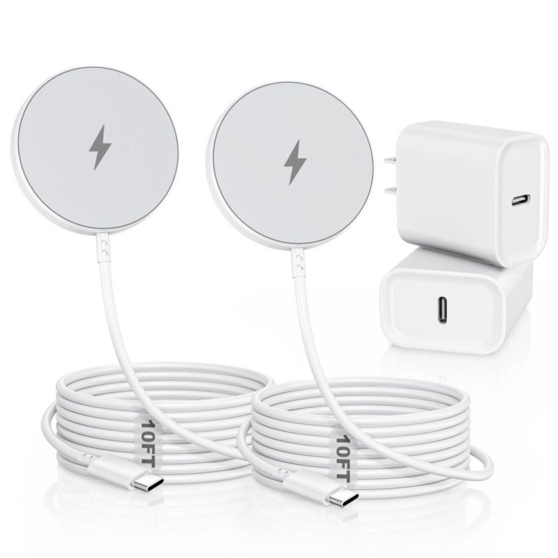 Cargador inalámbrico Rvelon pack de 2 de 3 m Mag‑Safe para iPhone