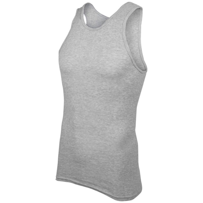 Camiseta sin mangas Gildan G1104 pack de 5 talla grande gris hueso y algas marinas