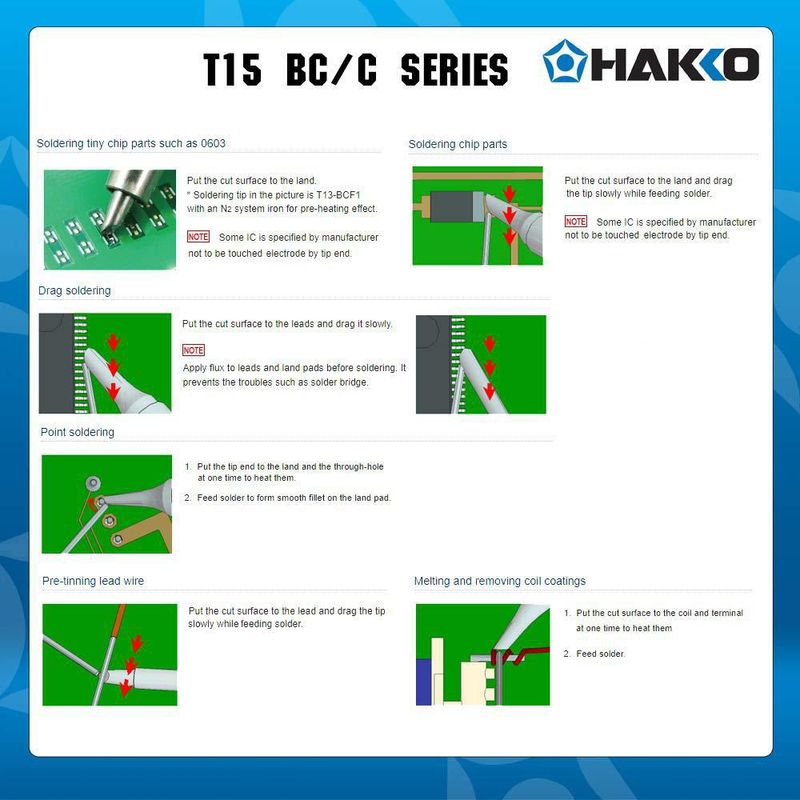 Punta de soldador Hakko 10 mm BC1 (forma cónica)