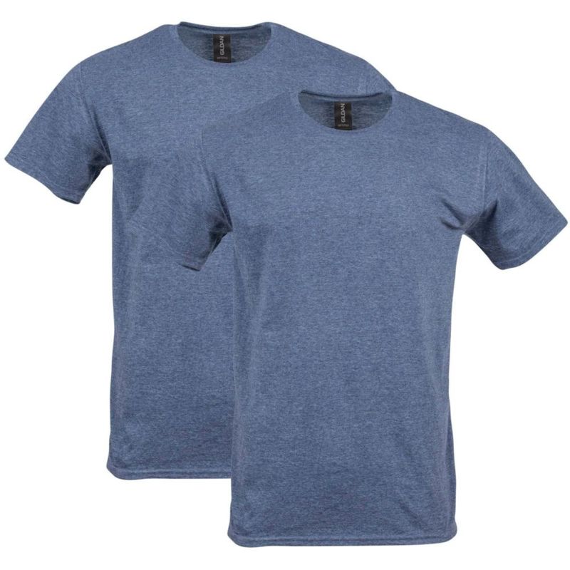 Camiseta Gildan G64000 Heather Navy (2 unidades) Talla Mediana