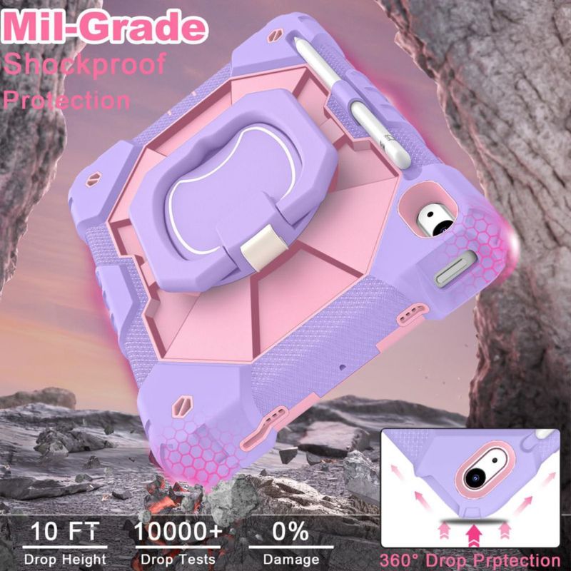 Funda para iPad WESOROL 11/10ª Generación con Soporte Giratorio Morado