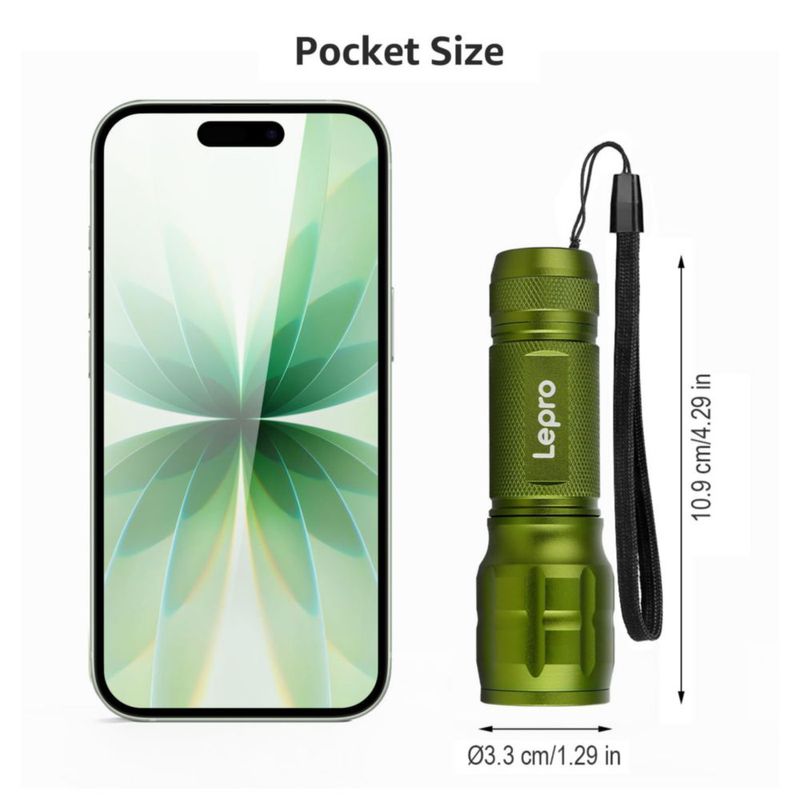 Linterna Lepro 10 cm Impermeable 140 lúmenes
