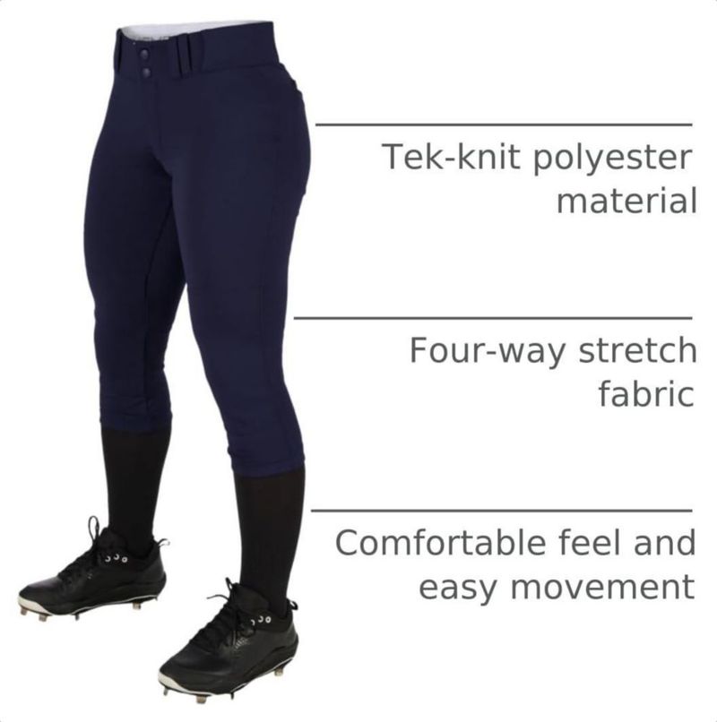 Pantalón de Softbol CHAMPRO XL Azul Marino de Poliéster