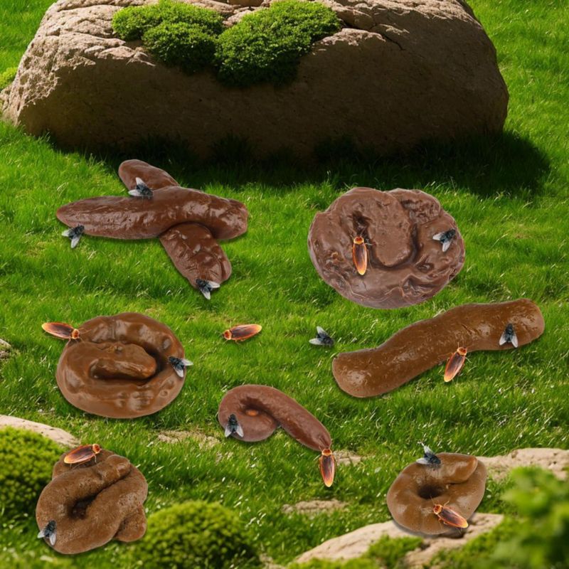Juego de 7 piezas de caca falsa Junware – Juguetes de broma realistas