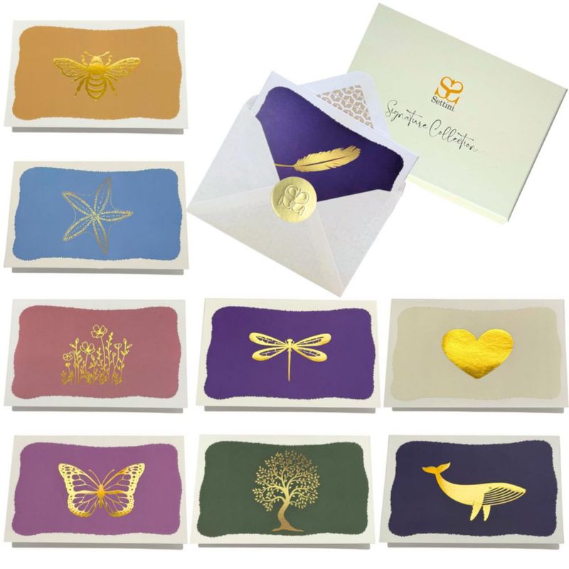 Tarjetas de Felicitación SETTINI surtidas - Caja de 18 unidades