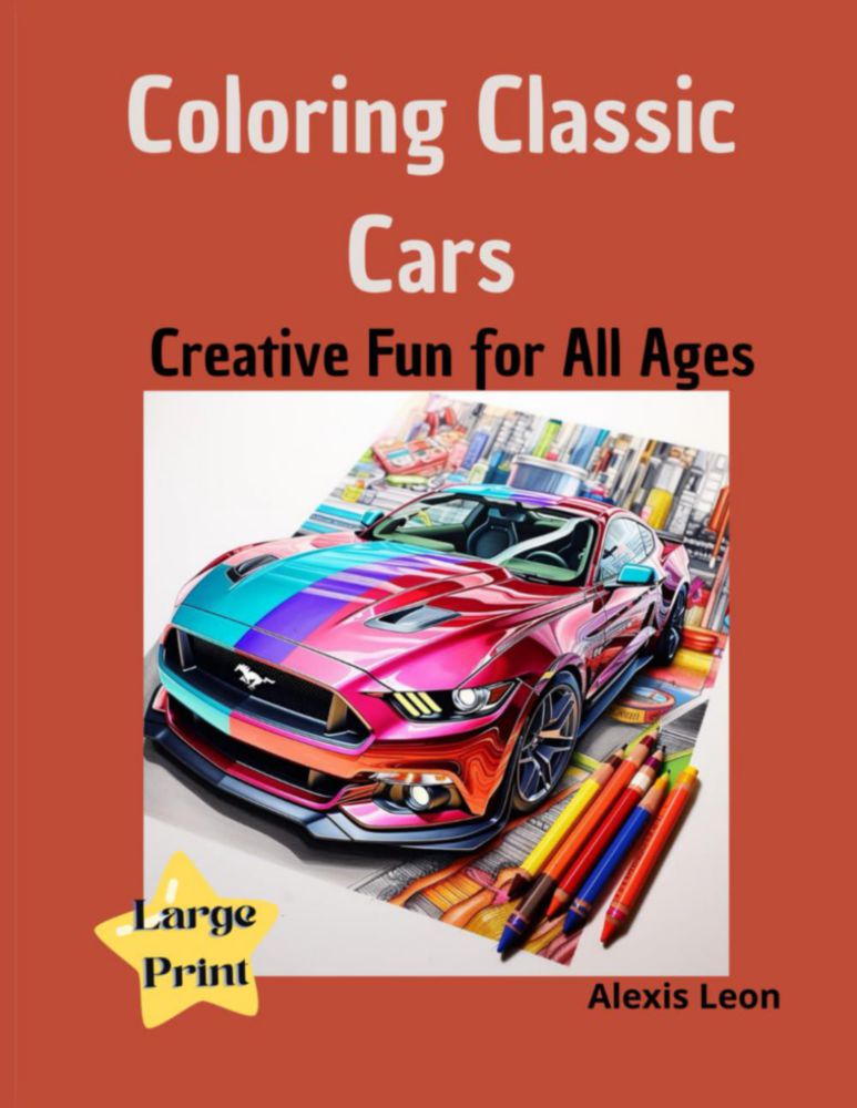Libro de colorear Majosta Coches Clásicos para Todas las Edades