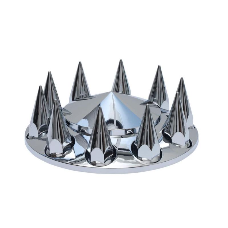 Juego de tapas de cubo JESONN cromado de 33 mm con diseño puntiagudo