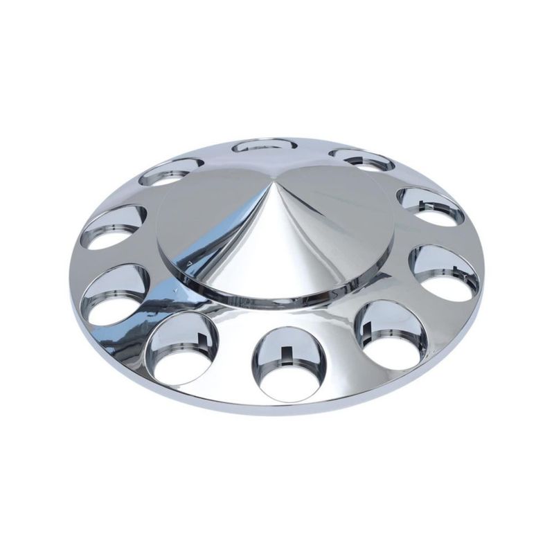 Juego de tapas de cubo JESONN cromado de 33 mm con diseño puntiagudo