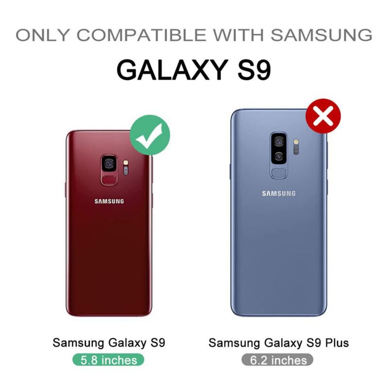 Funda Dexnor para Samsung Galaxy S9 con soporte retráctil - Negra