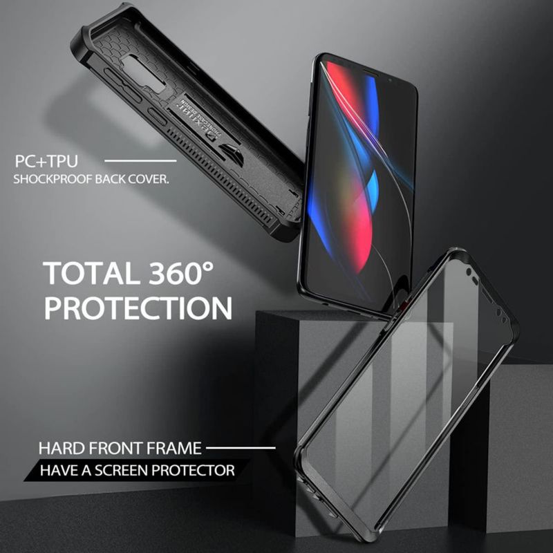 Funda Dexnor para Samsung Galaxy S9 con soporte retráctil - Negra