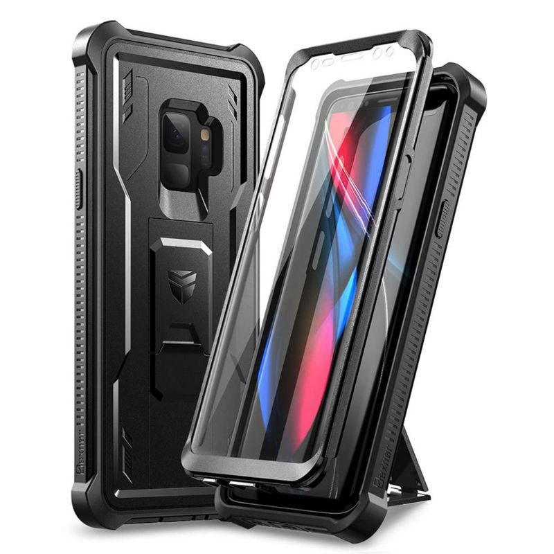 Funda Dexnor para Samsung Galaxy S9 con soporte retráctil - Negra