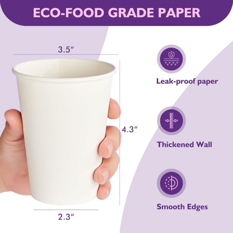 Vasos de Café PACKINNO 355 ml Blanco 300 unidades