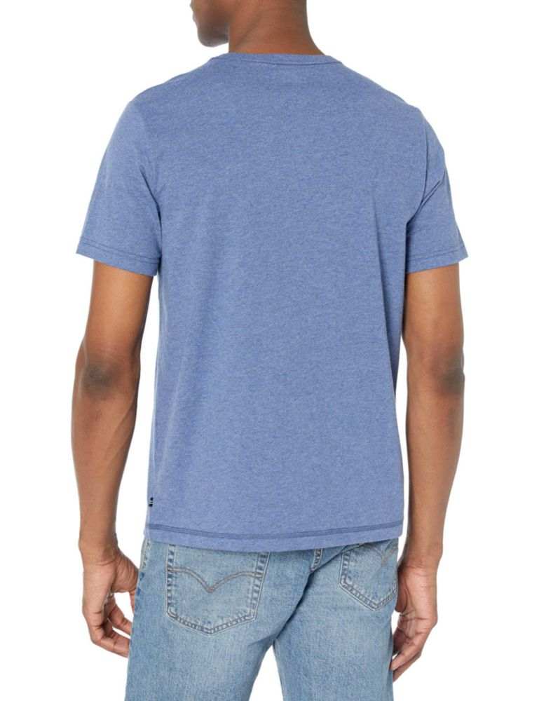 Camiseta Nautica Cuello Redondo Azul Índigo Jaspeado Talla Grande