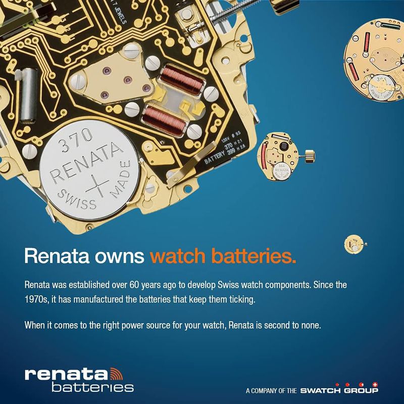 Batería Renata 337 SR416SW 155 V de óxido de plata paquete de 2