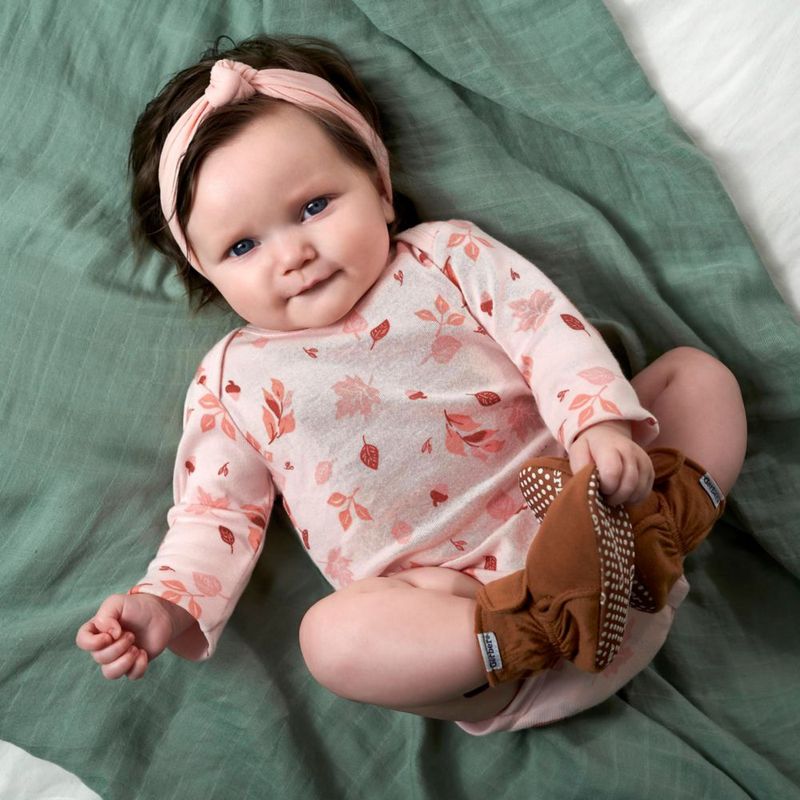 Body Gerber para bebé niña manga larga 6 unidades hojas algodón
