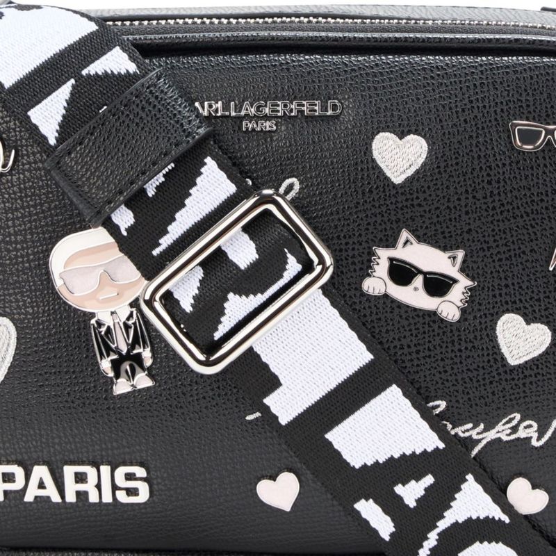 Bolso bandolera KARL LAGERFELD Maybelle Pin negro talla única