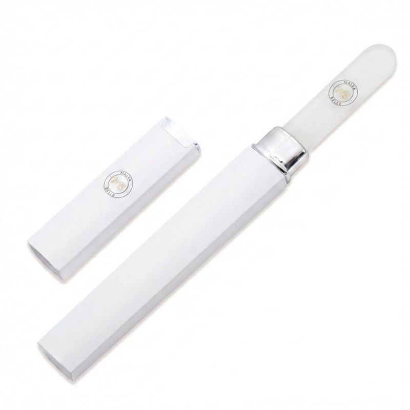 Juego de limas de uñas Malva Belle 2 piezas blancas 3 mm vidrio de cristal
