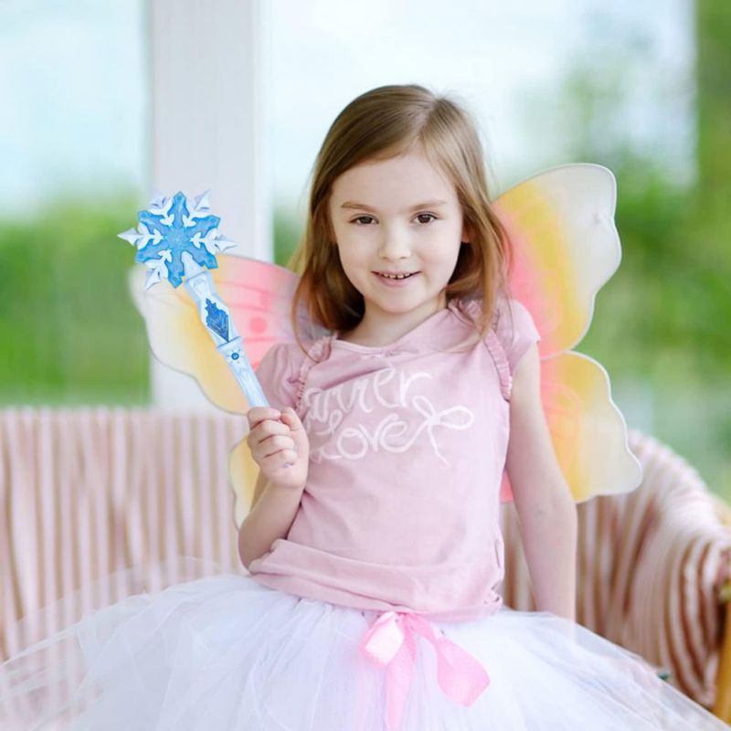 Varita mágica KingGlee Light Up Frozen con forma de copo de nieve para niños