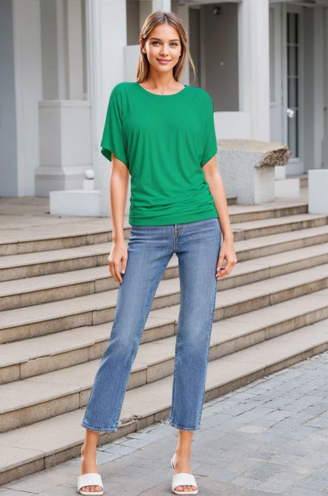 Camisa dolman de mujer Hybrid & Company KT44130X Kelly 3X