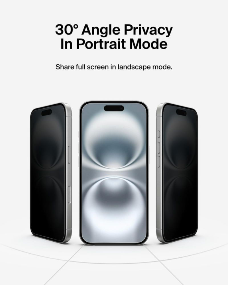 Protector de pantalla con privacidad InvisiGlass de Belkin para iPhone 16/15/14