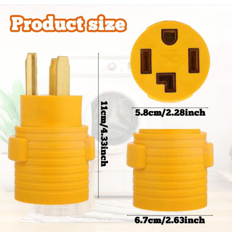 Adaptador de Secadora Agolctry 10-30P a 14-30R 220V 30A