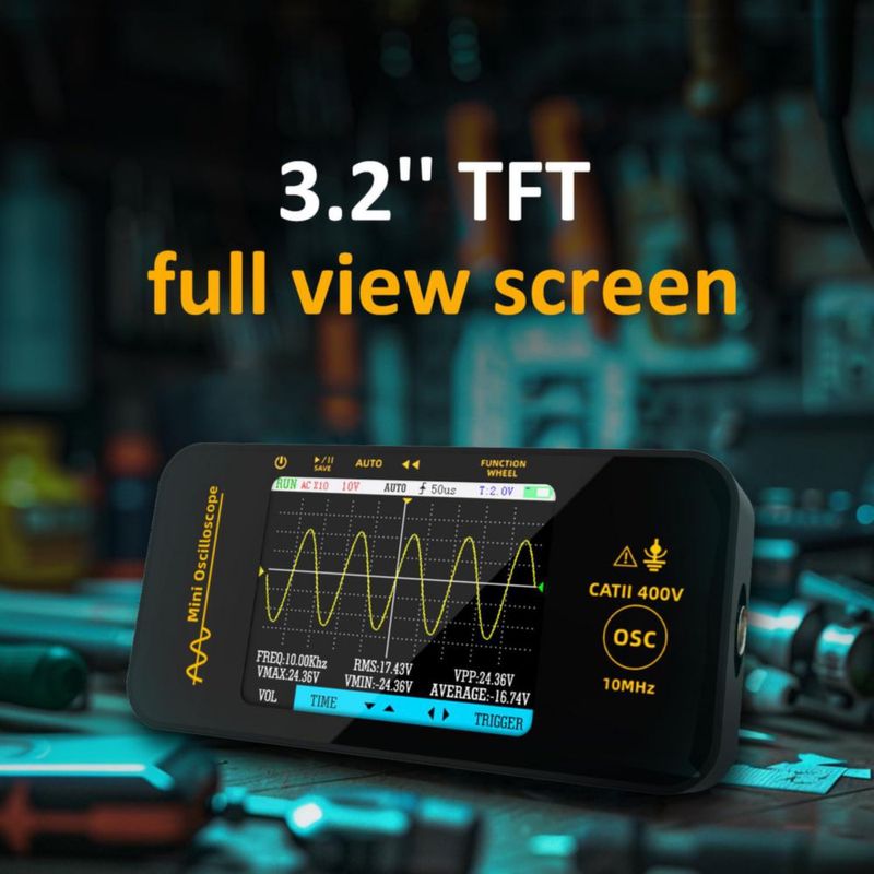 Osciloscopio MAXRIENY 3.2'' 10MHz 48MSa/s Portátil