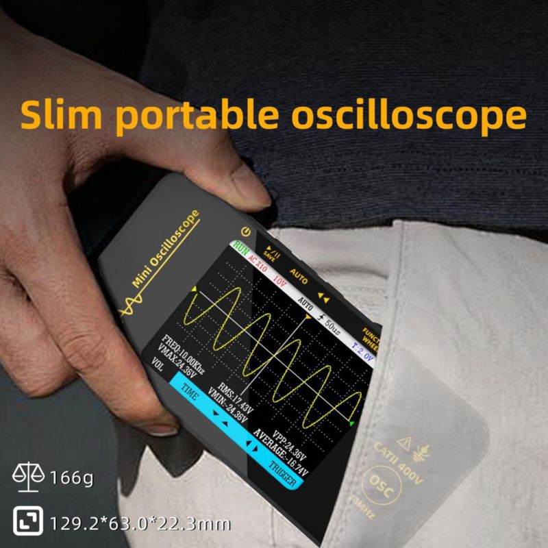 Osciloscopio MAXRIENY 3.2'' 10MHz 48MSa/s Portátil