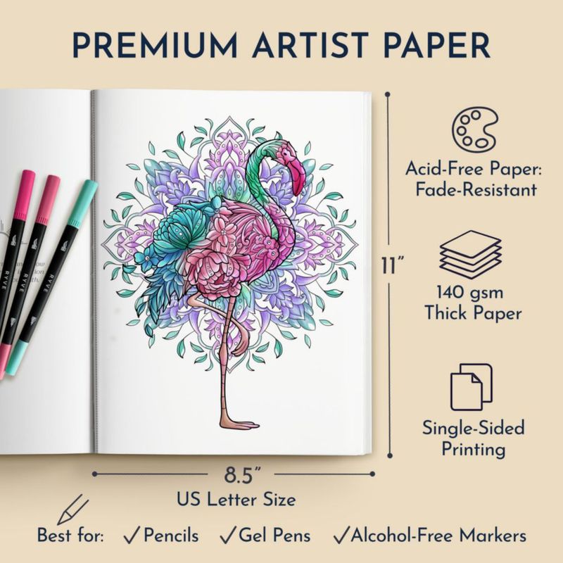 Libro para colorear RYVE Animal Mindfulness – 31 diseños