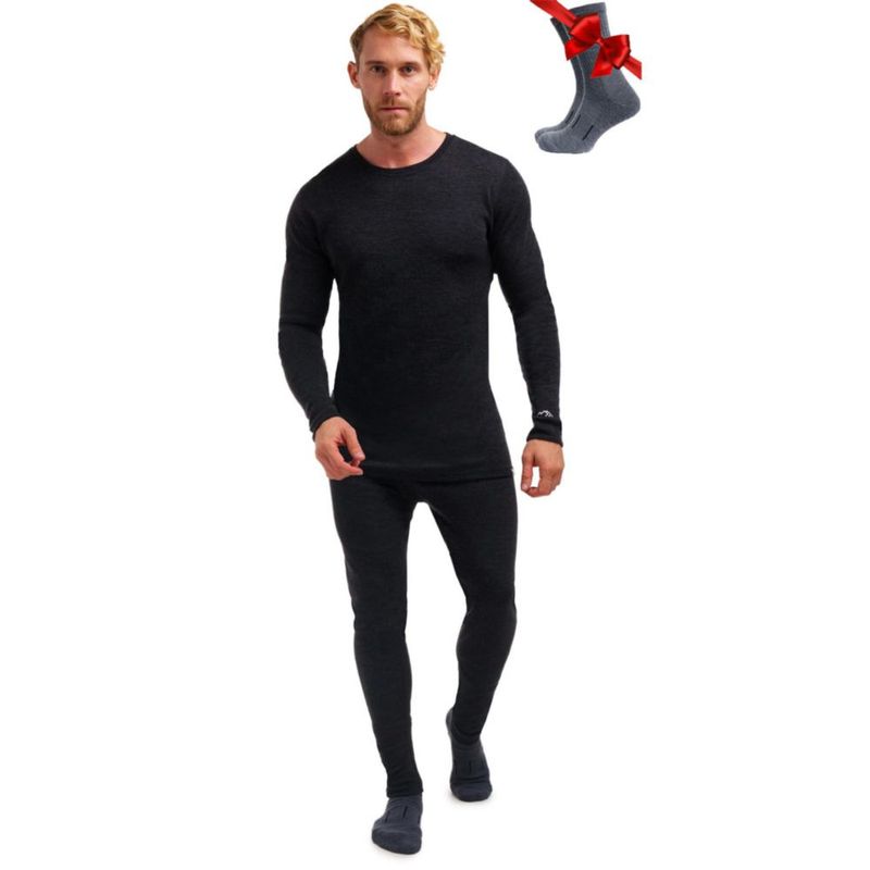 Conjunto de capa base Merino.tech Mediano 250 Gris Carbón
