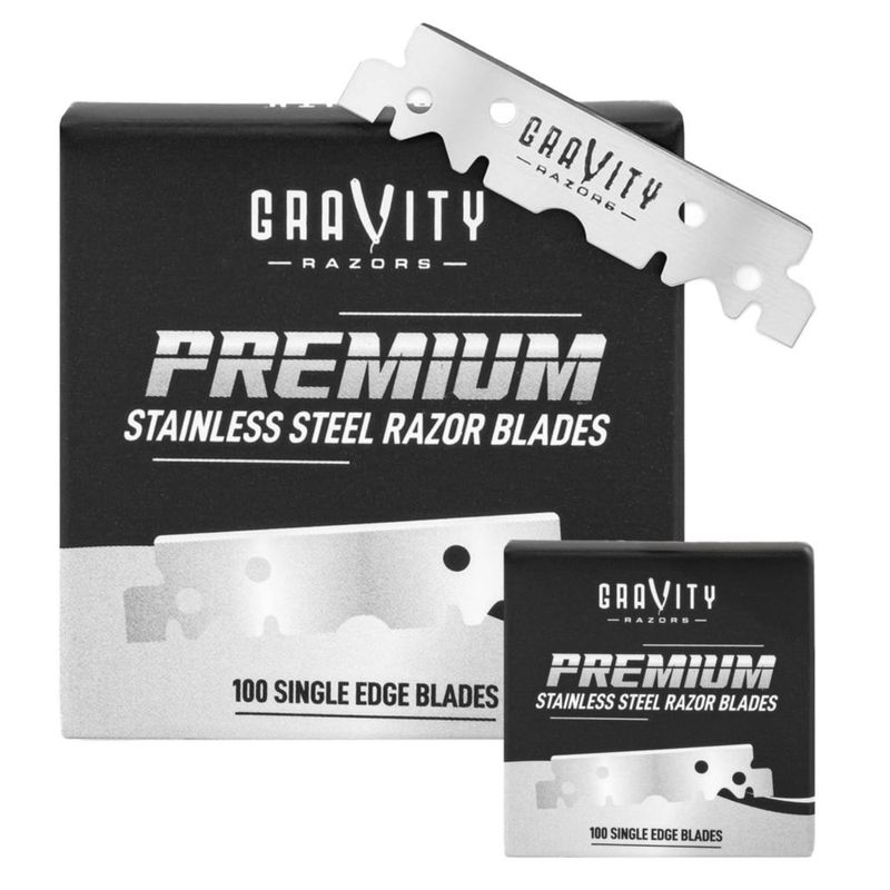 Cuchillas de afeitar GRAVITY RAZORS 100 unidades Acero sueco