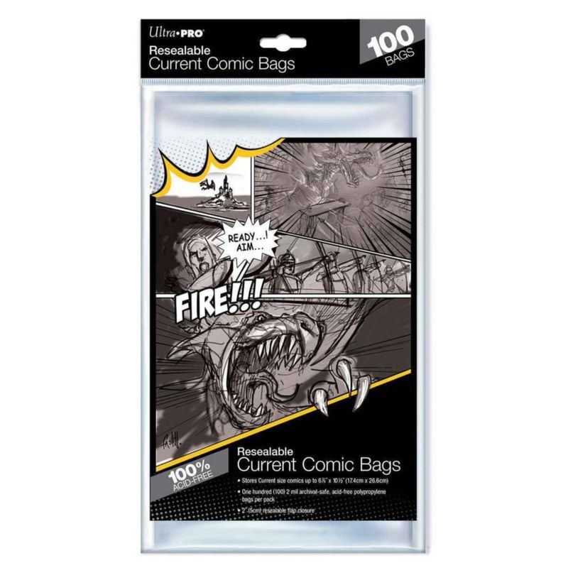 Bolsas para cómics Ultra Pro 17 x 26 cm 2 mil 100 unidades