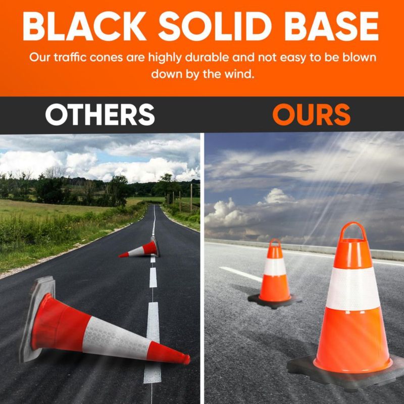 Conos de tráfico Pyle 30 cm paquete de 12 color naranja PVC