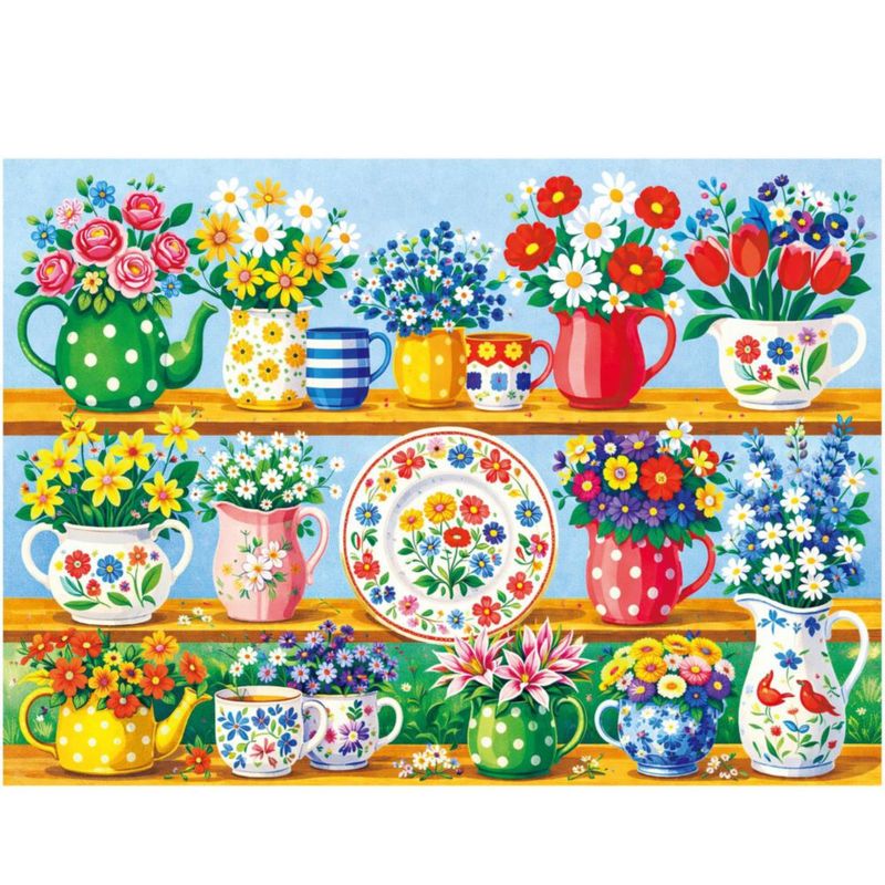 PUZZLES BenBen 500 piezas - Teteras florecientes - Floral