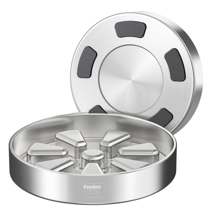 Tazón para perro Feedoo 1100 ml de acero inoxidable – comedero de alimentación lenta