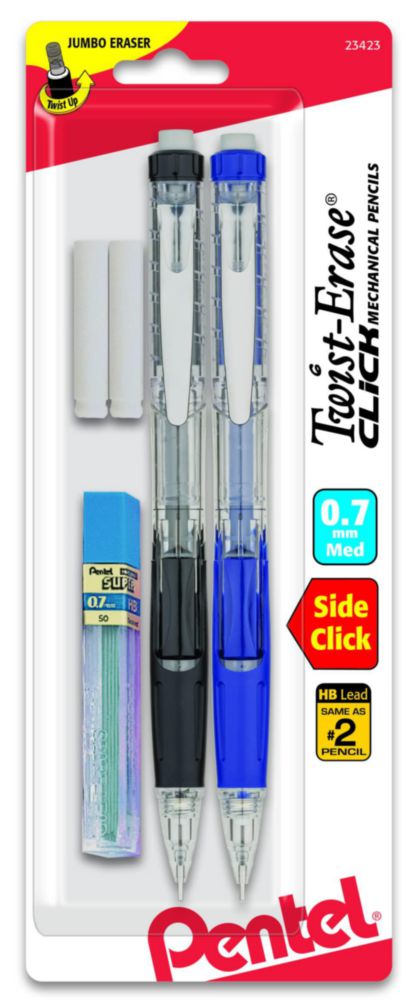 Portaminas Pentel 07 mm Pack de 2 Barriles Variados