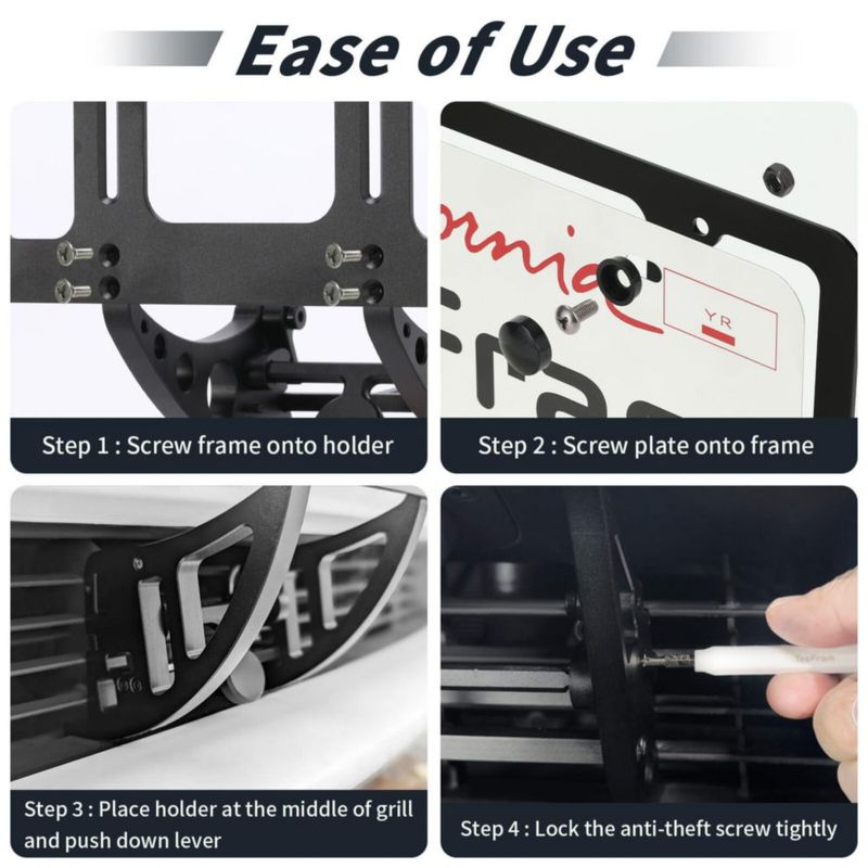 Soporte para placa de matrícula TesFram Tesla Model X 2022‑2024