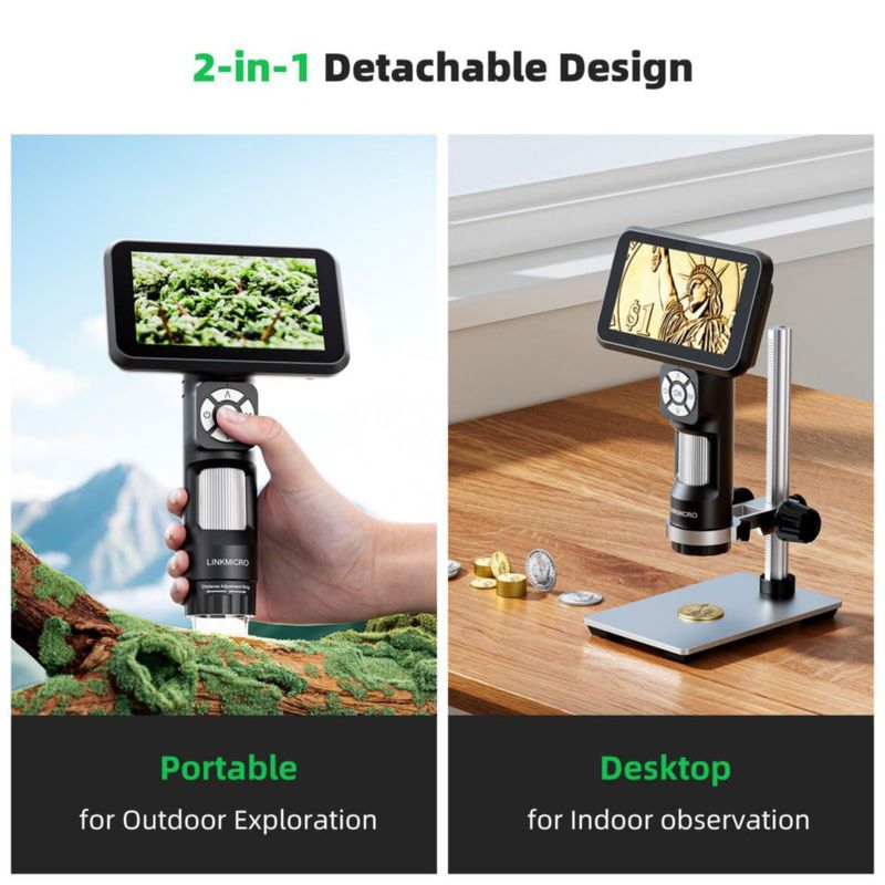 Microscopio digital LINKMICRO 5\" 4K UHD 10MP HDMI USB