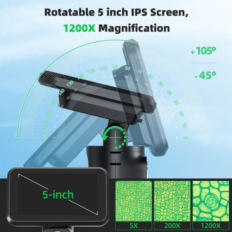Microscopio digital LINKMICRO 5\" 4K UHD 10MP HDMI USB