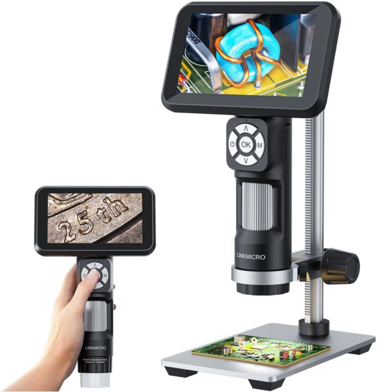 Microscopio digital LINKMICRO 5\" 4K UHD 10MP HDMI USB