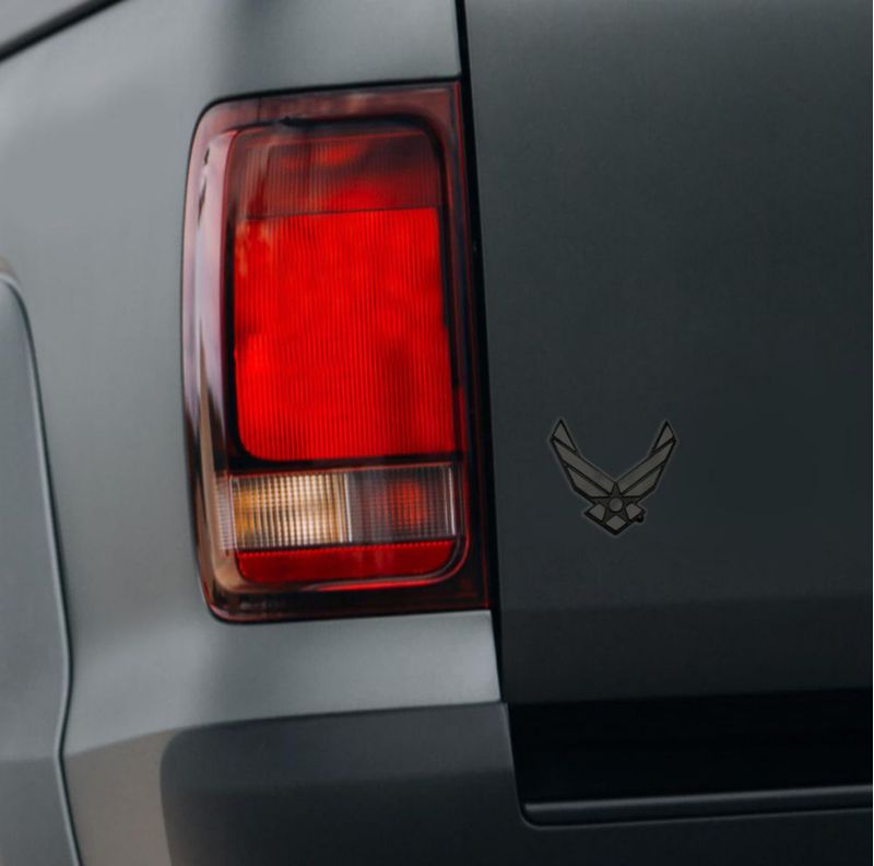 Emblema para coche NJECT Alas Blackout 8 cm (Fuerza Aérea de EE. UU.)