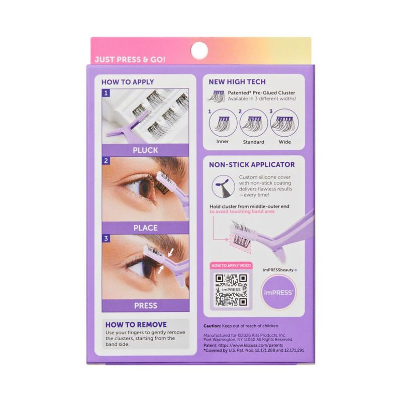 Pestañas postizas imPRESS 8‑14 mm Pack de 50 Suave Natural