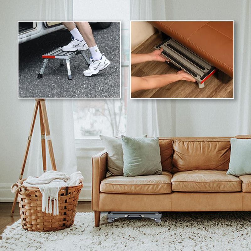 Escalón plegable Homeon Wheels de 41 cm antideslizante