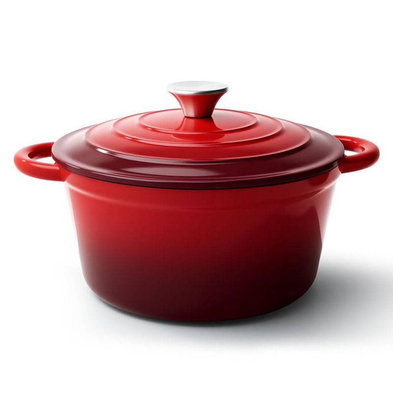 Olla Holandesa Fijinhom 6L Roja Antiadherente de Hierro Fundido Esmaltado