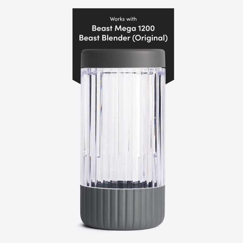 Vaso de Mezcla BEAST 1200 mL Carbón + Tapa