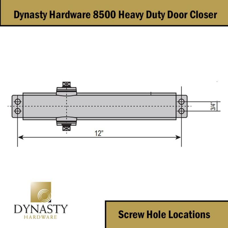 Cierrapuertas Dynasty Hardware 32 cm negro resorte ADA 1‑6