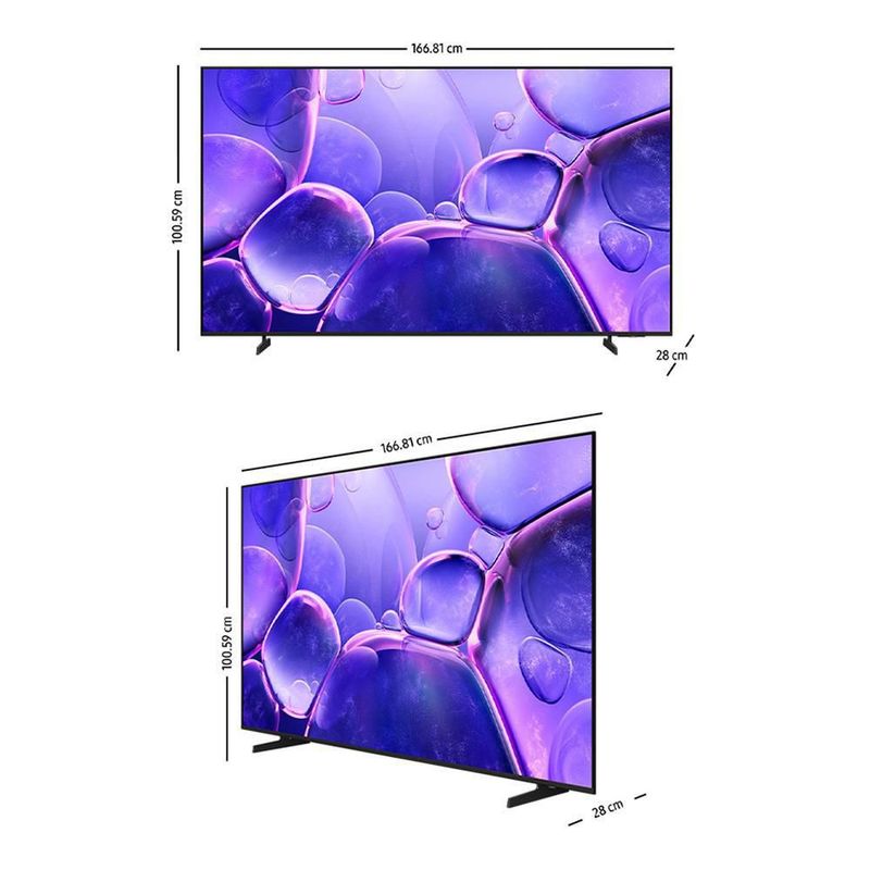 Pantalla UHD Samsung 75 Pulgadas 4K Smart UN75U8000FF