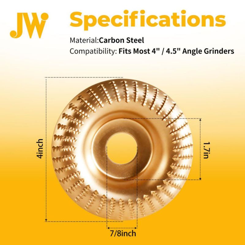 Discos de tallado de madera JoulWave 15 piezas 4" y 45"