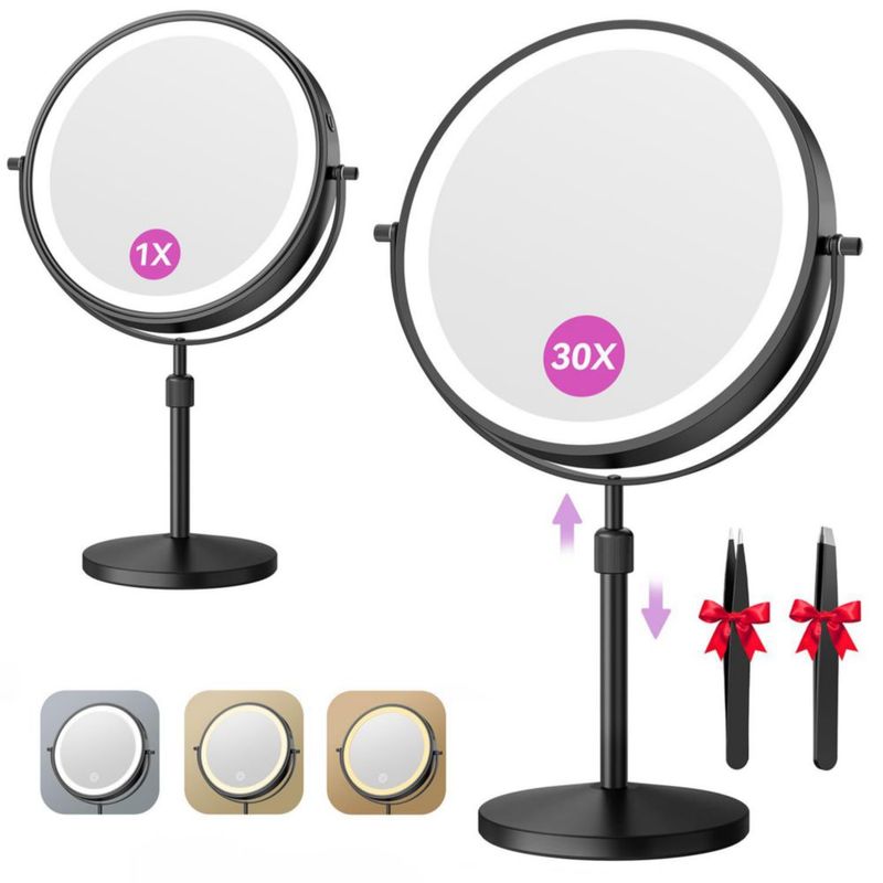 Espejo de Maquillaje Auxmir 23 cm 1X/30X Iluminado 5000 mAh